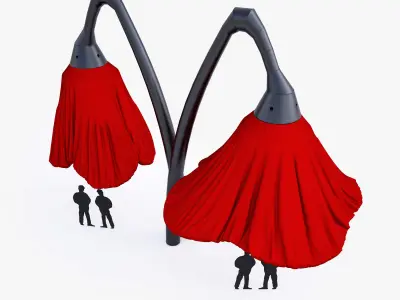 Warde Flower Street Lamp 3D model