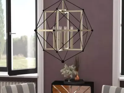 Statement Geometric Chandelier 3D model