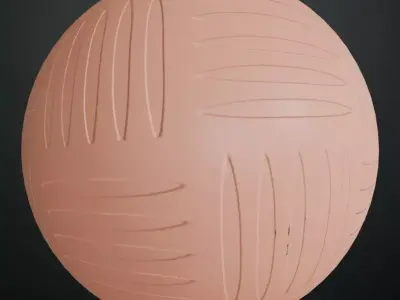 Salmon Anti-Slip Grooved Floor Texture PBR Seamless Texture