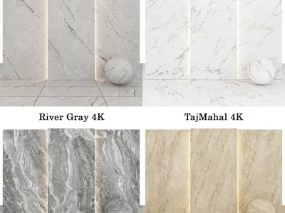 Marble 44 - TajMahal- Statuario-River-Branch Texture