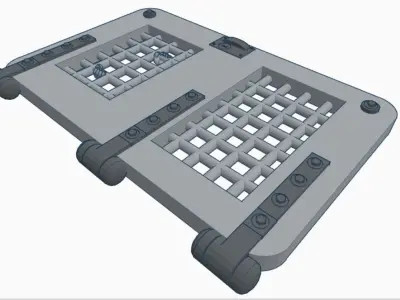 Guitar Backplate Dungeon Door 3D print model