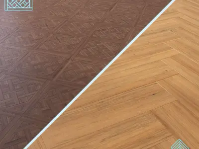 Parquet - Laminate - Wooden floor 2 in 1 Low-poly 3D model 86