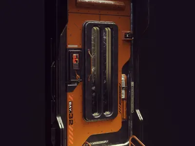 Scifi Space Colony Door  3D model