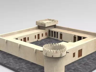 Al Koot Fort Qatar 3d Model  3D print model