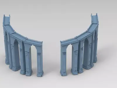 Clockwork Floating island stairs  3D model