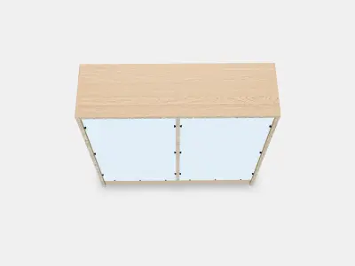 TONSTAD Cabinet with sliding glass doors 3D model