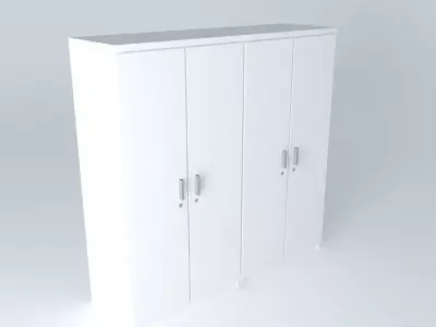 White cabinet Free 3D model