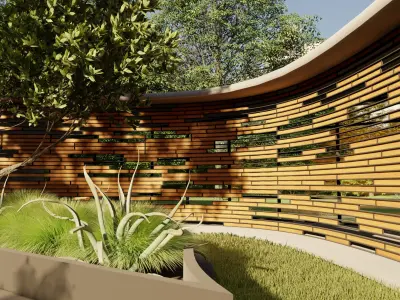 parametric facade design scene  3D print model