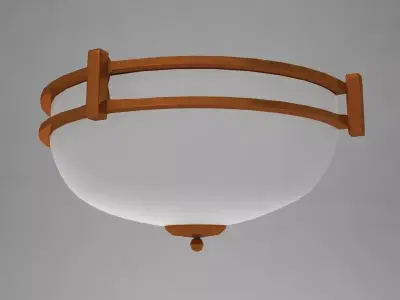 lamp08 flush mount light fixture Low-poly 3D model