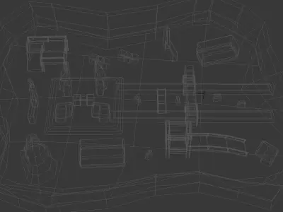 Low Poly Sci fi Game Environment Low-poly 3D model