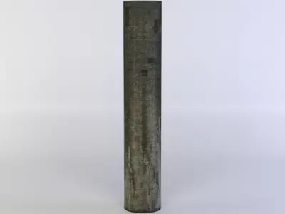 Grey column Low-poly 3D model