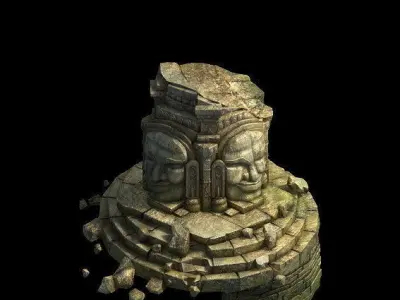 Kasai Buddha Traces forest Asura Magic array 02 3D model