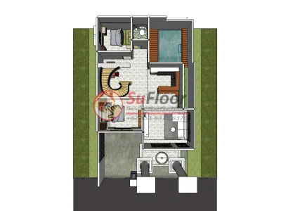 House 8x15m code 502- Sketchup 3D model 3D model 3D model