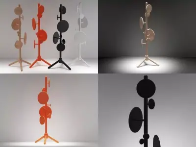 Peg Coat Stand 3D model