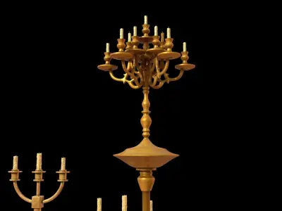 church candle light stand 3D model