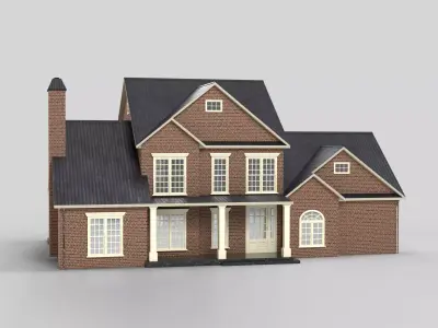 British House Design 15T4  Low-poly 3D model