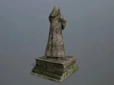 old statue Low-poly 3D model