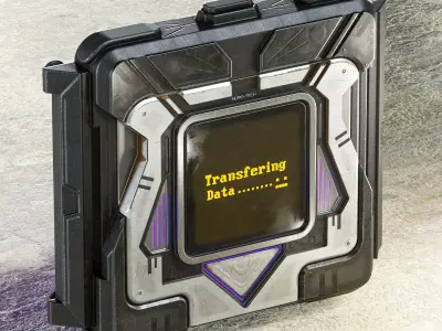 Sci-fi Hacking Device V1 PBR Low-poly 3D model