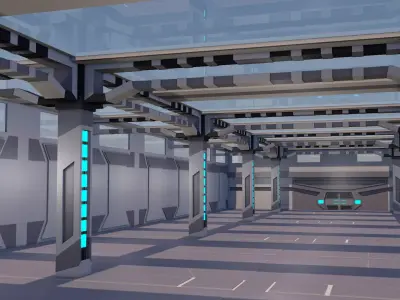 Sci Fi Interior 3D model 80