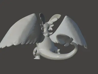 QUIVERN PALWORLD  DRAGON PAL - ULTRA DETAILED - high poly STL  3D print model