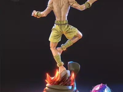 Dhalsim Street Fighter Statue Figurine stl printable 3D print model purchase