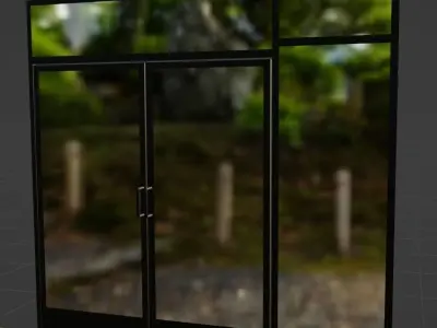 Restaurant door Free 3D model