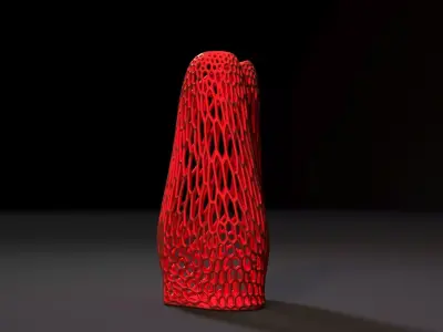 Vase heart Voronoi 3D print model