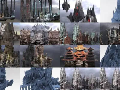 Fantasy Collection 1 angel with wings 3D Model Pack