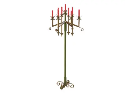 Low poly Artistic Candle stand Low-poly 3D model