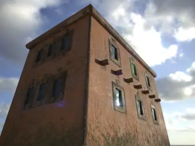 old house-PBR Low-poly 3D model