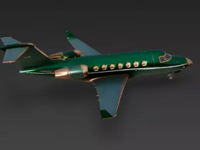 Crimson Titan Heavy Executive Jet Low-poly 3D model