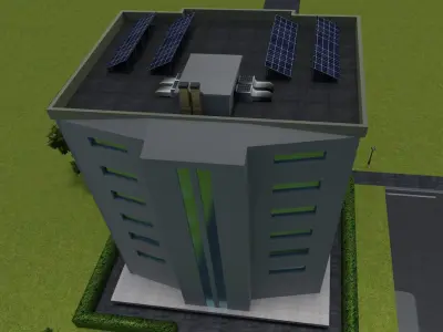 Apartment tower Free low-poly 3D model