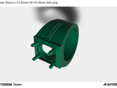 Men Ring with Oval Stone 3D print model purchase