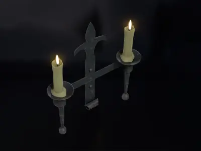 Candle Stand 06 Low-poly 3D model
