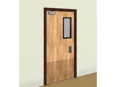 Internal Single Door 3D model