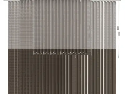 vertical blinds in 4 color  3D model