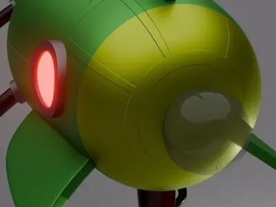 Stylized Alien Energy Weapon Sci-Fi Game Asset Low-poly 3D model