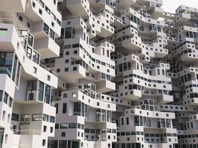 Complex Architectural Building Structure 3D model