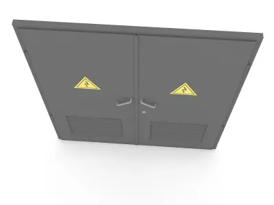 electrical transformer gate 3D model Low-poly 3D model