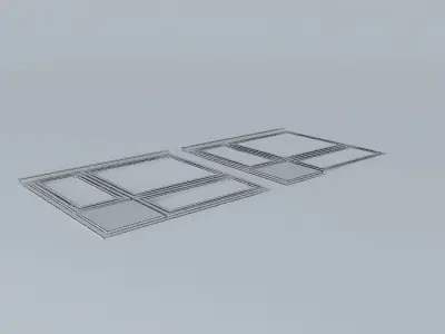 Green Office Window 3D model