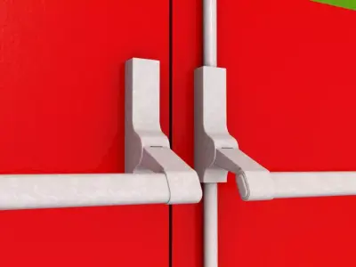 3D model Double Fire Exit Red 3D model