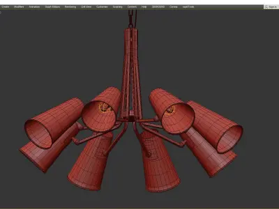 Hudson Valley Patten Chandelier Low-poly 3D model