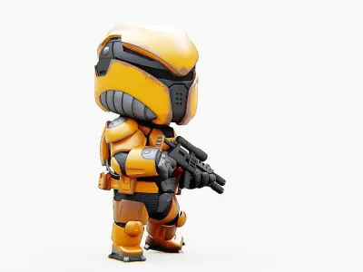 TOON TROOPER DOMIAC   RIGGED 3D model