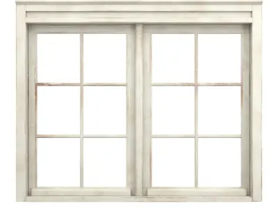 Old Wood Window 3D model