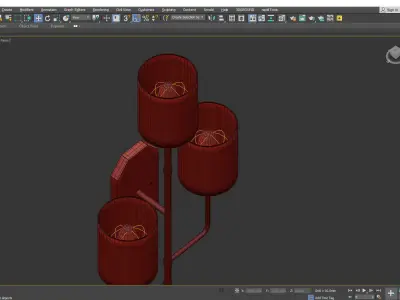 Currey and Co Knowsley Right Wall Sconce Low-poly 3D model