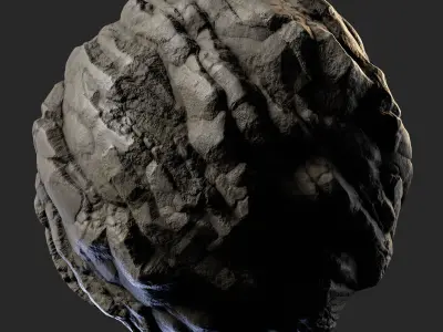 H124 Rock Cliff - PBR - 4K - Seamless - SBSAR Texture