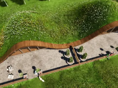 GRASSY HOME Low-poly 3D model