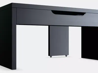MALM desk with pull-out top Low-poly 3D model