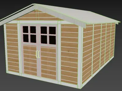 Garden Shed Free low-poly 3D model