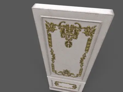 Old Victorian Wall Low-poly 3D model